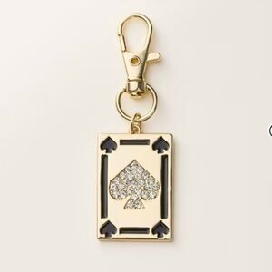 NWT Playing Card Bag Charm Keychain - kate spade new york x Target Gold/Black